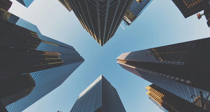 Skyscrapers view from below